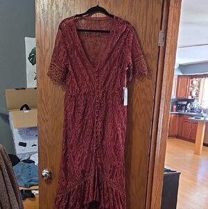 Elegant Lace Burgundy Dress Boot Barn